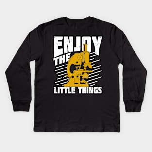 Enjoy The Little Things Microbiologist Gift Kids Long Sleeve T-Shirt